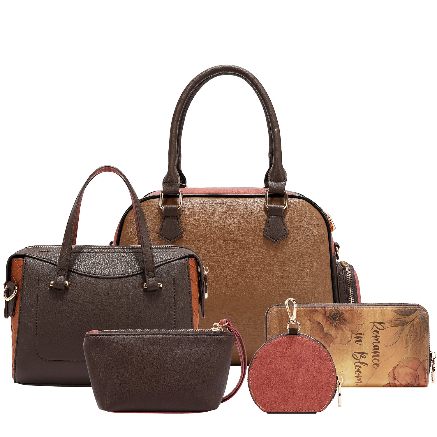 Set De 5 Piezas Nicole Lee Bolsa Satchel Y Accesorios Reflection SS26