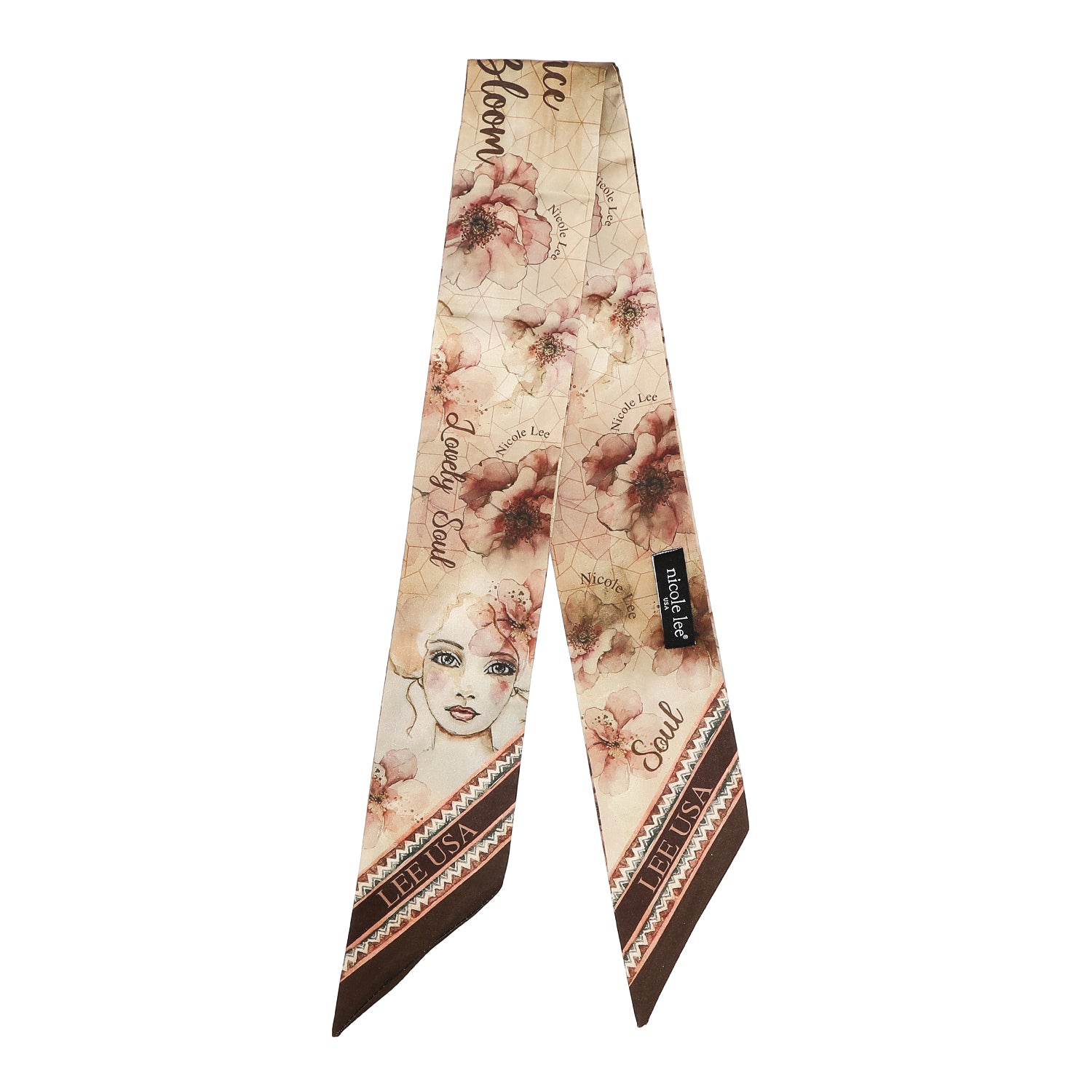 Pañuelo De Satín Nicole Lee Suave Print Reflection SS26