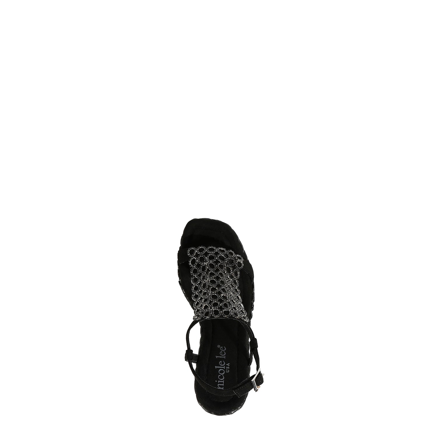 Sandalias Nicole Lee Crystal Chain Con Plataforma SS26
