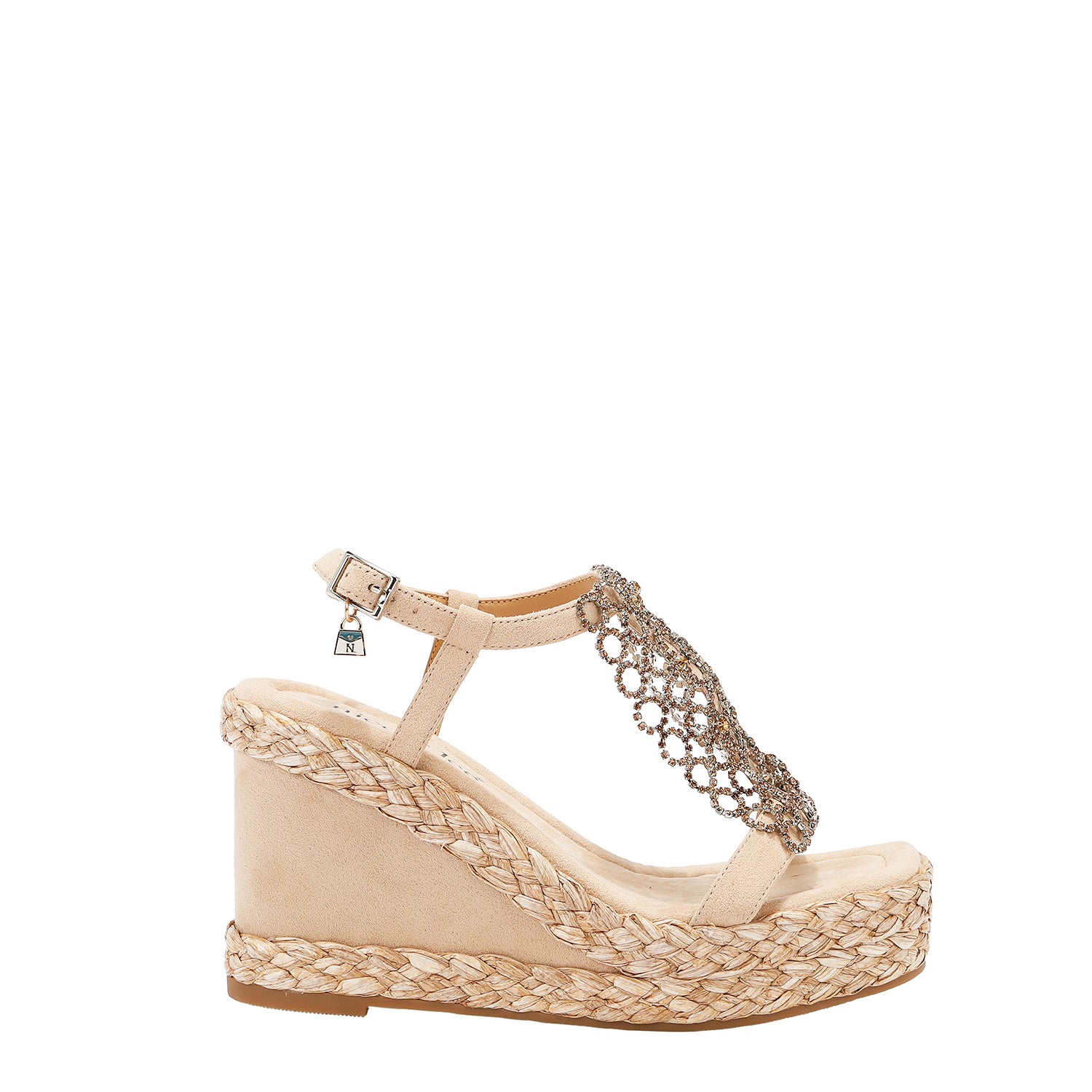 Sandalias Nicole Lee Crystal Chain Con Plataforma SS26