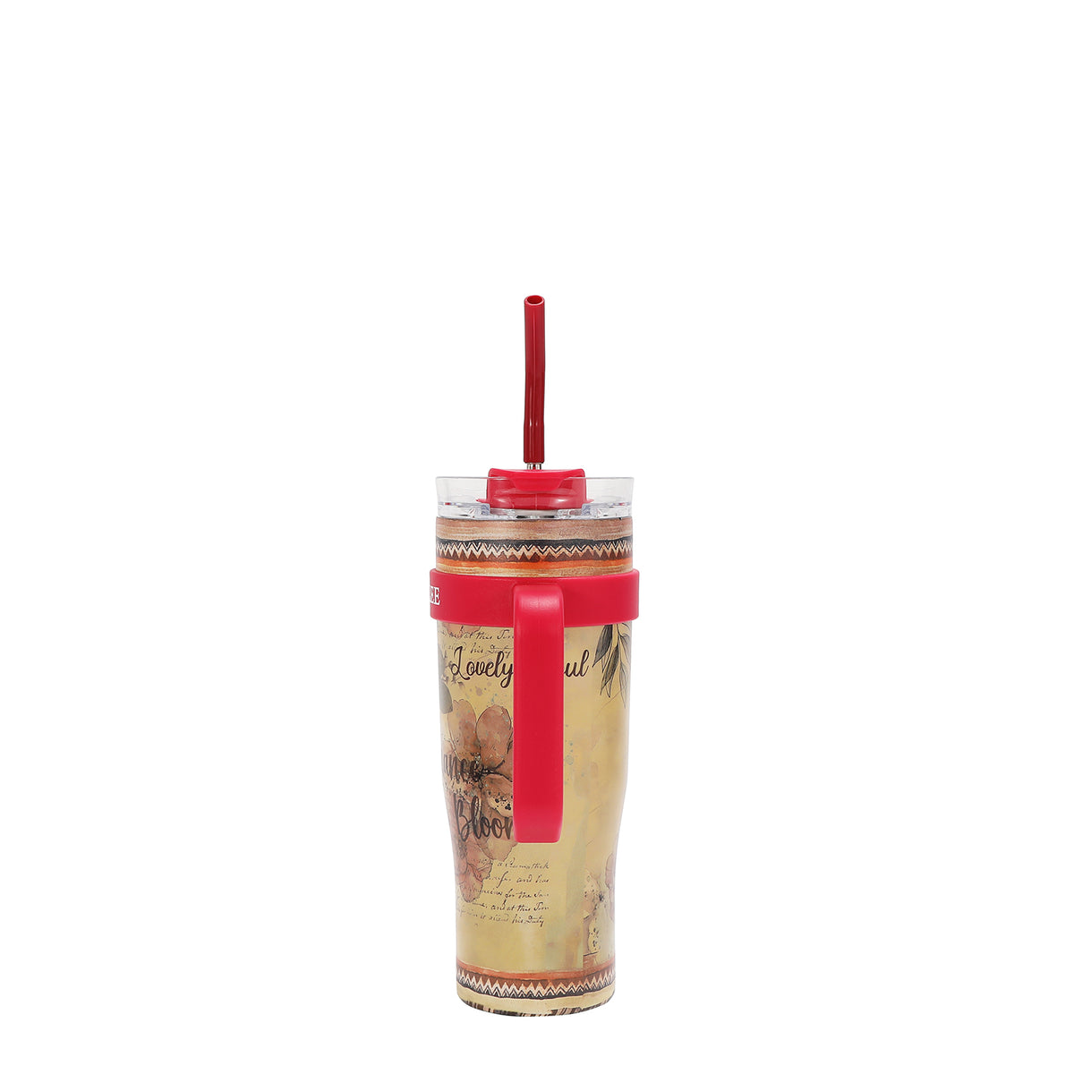 Termo Nicole Lee De Acero Con Popote Y Agarradera Reflection SS26