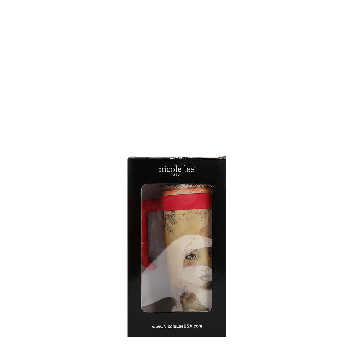 Termo Nicole Lee De Acero Con Popote Y Agarradera Reflection SS26