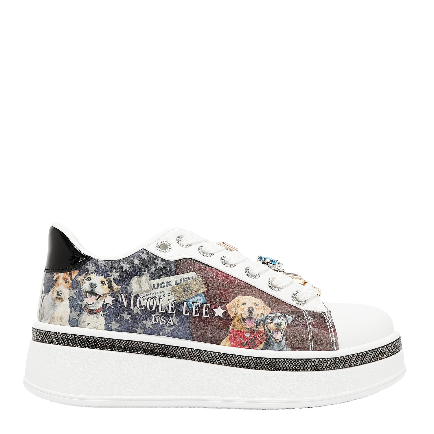 Tenis con charms y plataforma Nicole Lee Best Smile FW25