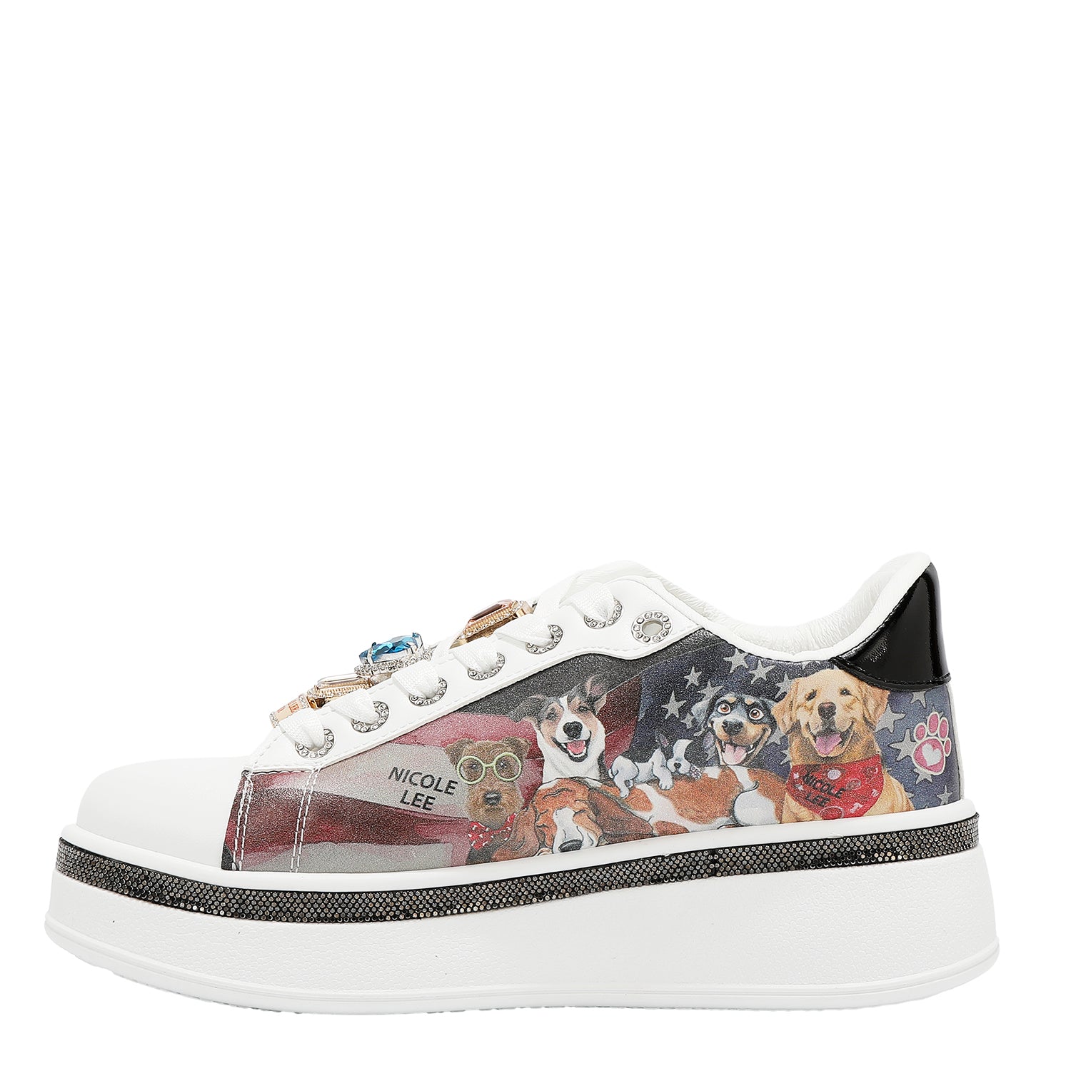 Tenis con charms y plataforma Nicole Lee Best Smile FW25