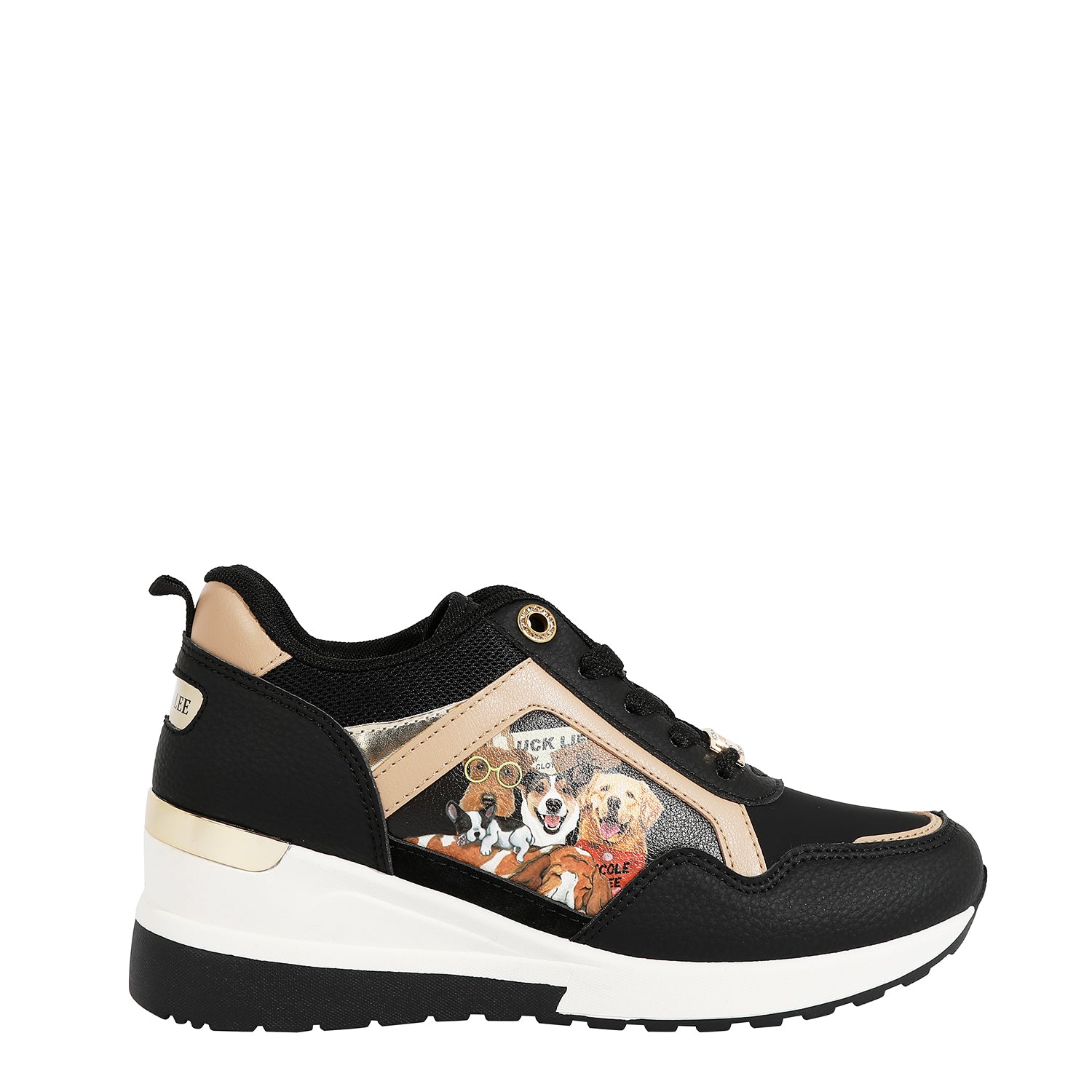 Tenis Nicole Lee plataforma elevada print Best Smile FW25