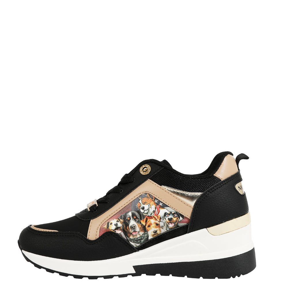 Tenis Nicole Lee plataforma elevada print Best Smile FW25