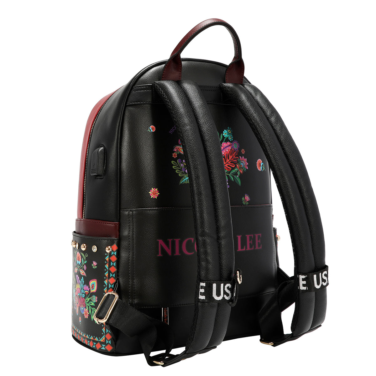 Mochila Nicole Lee Con Puerto USB Keep Dreaming FW26