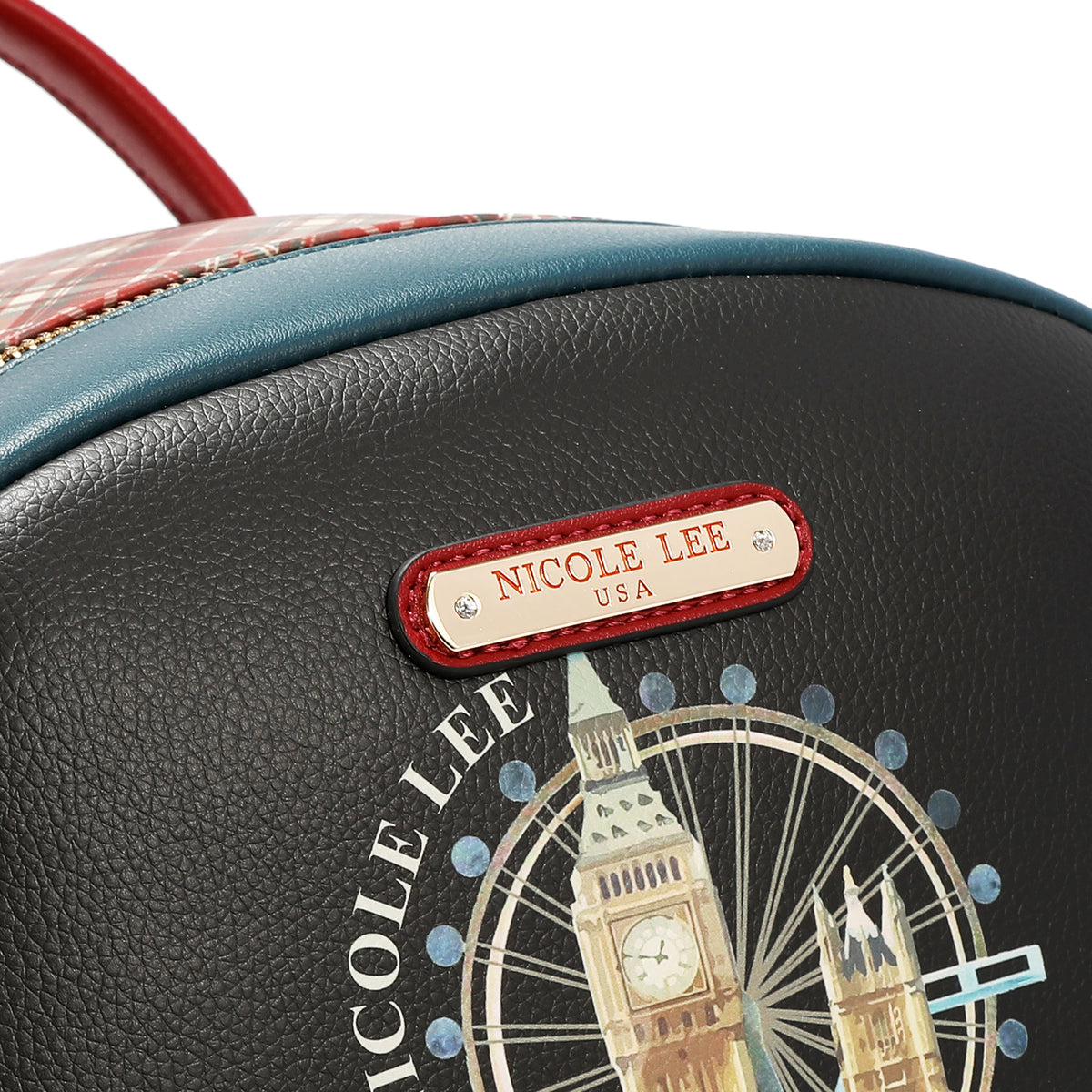 Mochila Nicole Lee Con Puerto USB Print London Eye FW26