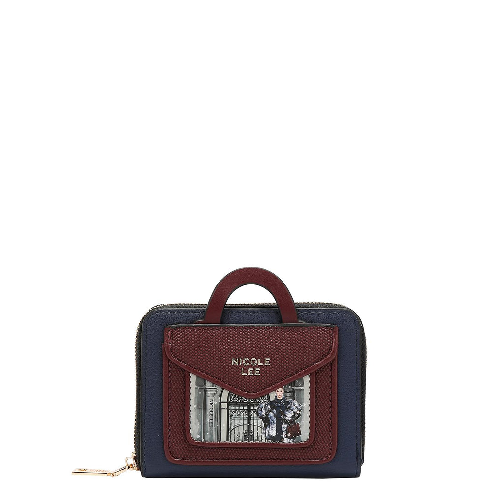 Cartera Nicole Lee compacta de cierre Print Moda FW25