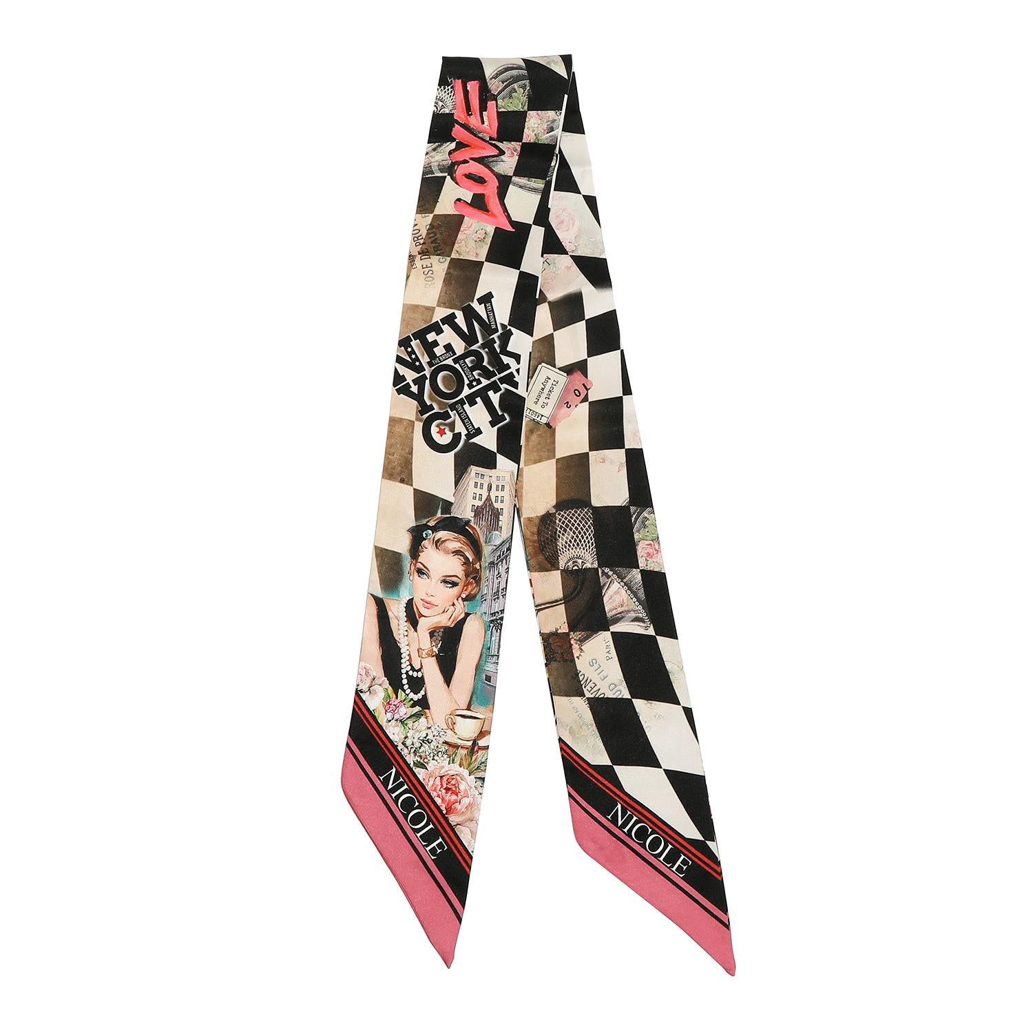 Pañuelo De Satín Nicole Lee Estampado Sabina Imagines SS26