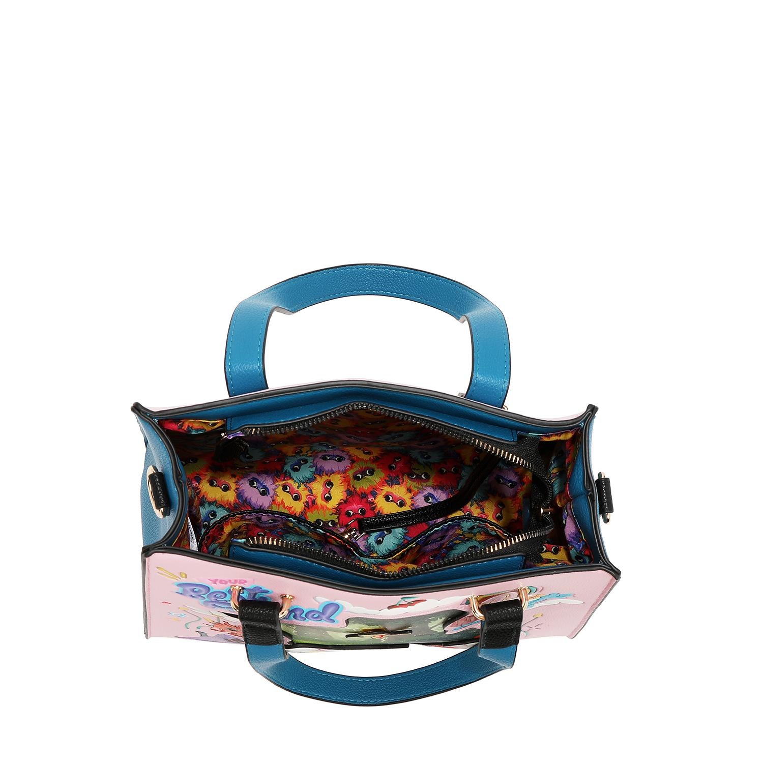 Bolsa Shopper Estampada Smurfs by Nicole Lee FW25