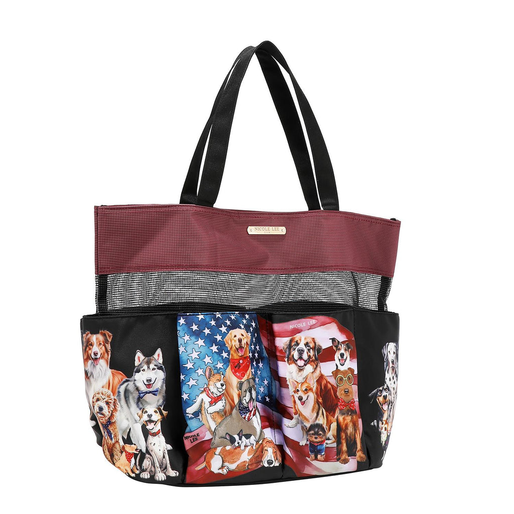 Bolsa organizadora mediana Nicole Lee naylon print Best FW25