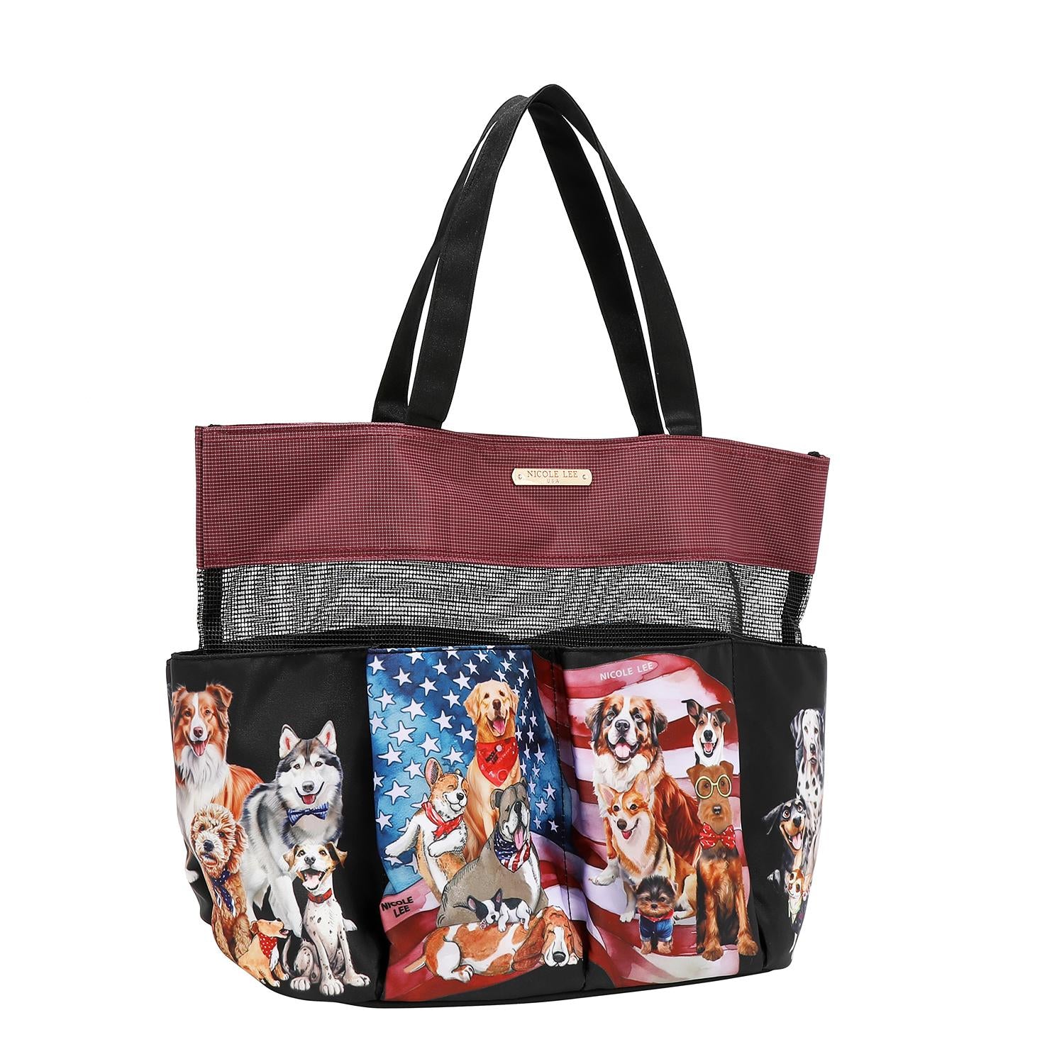 Bolsa organizadora mediana Nicole Lee naylon print Best FW25