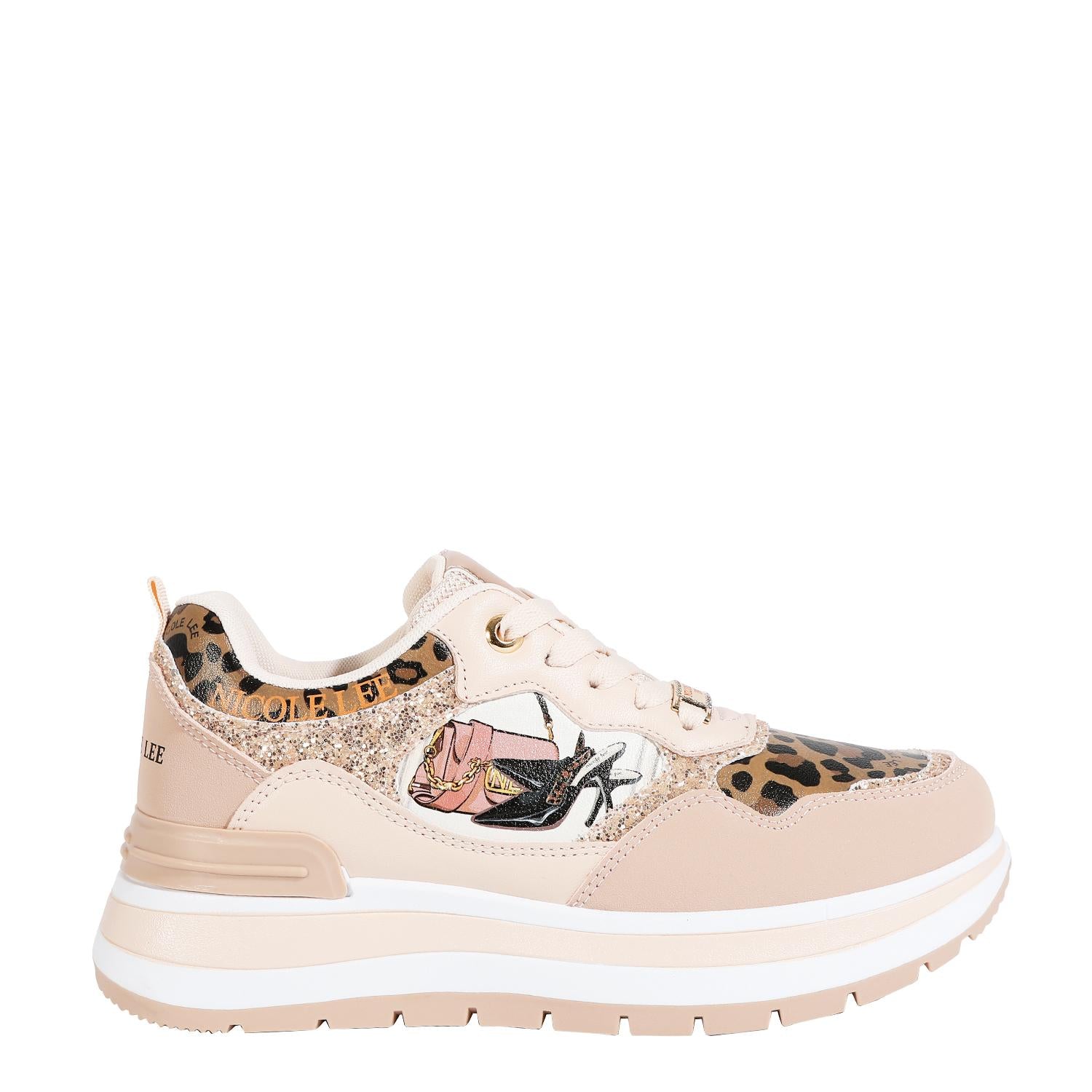 Tenis Deportivos Nicole Lee Cómodos Estampados Emotion SS26