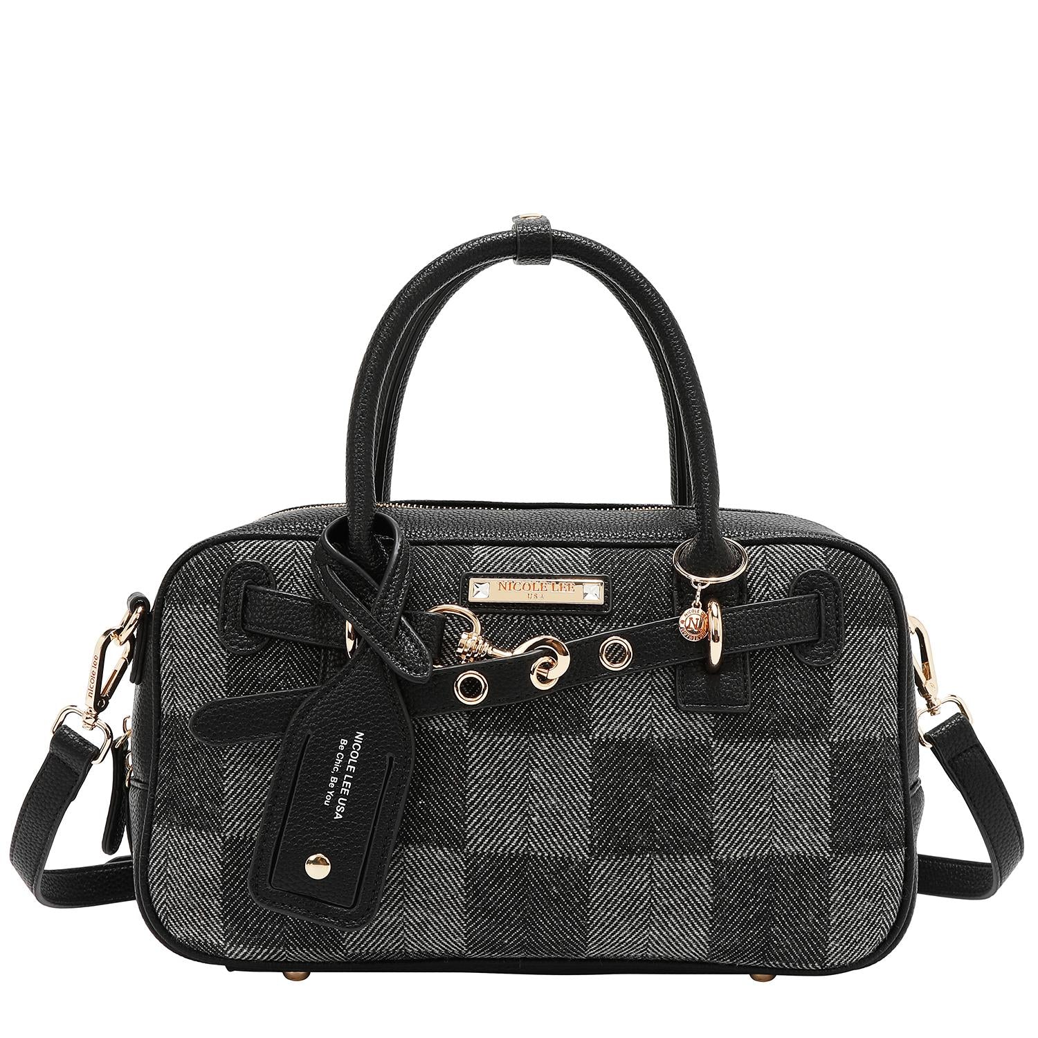 Bolsa de mano Nicole Lee estampados de cuadros FW25
