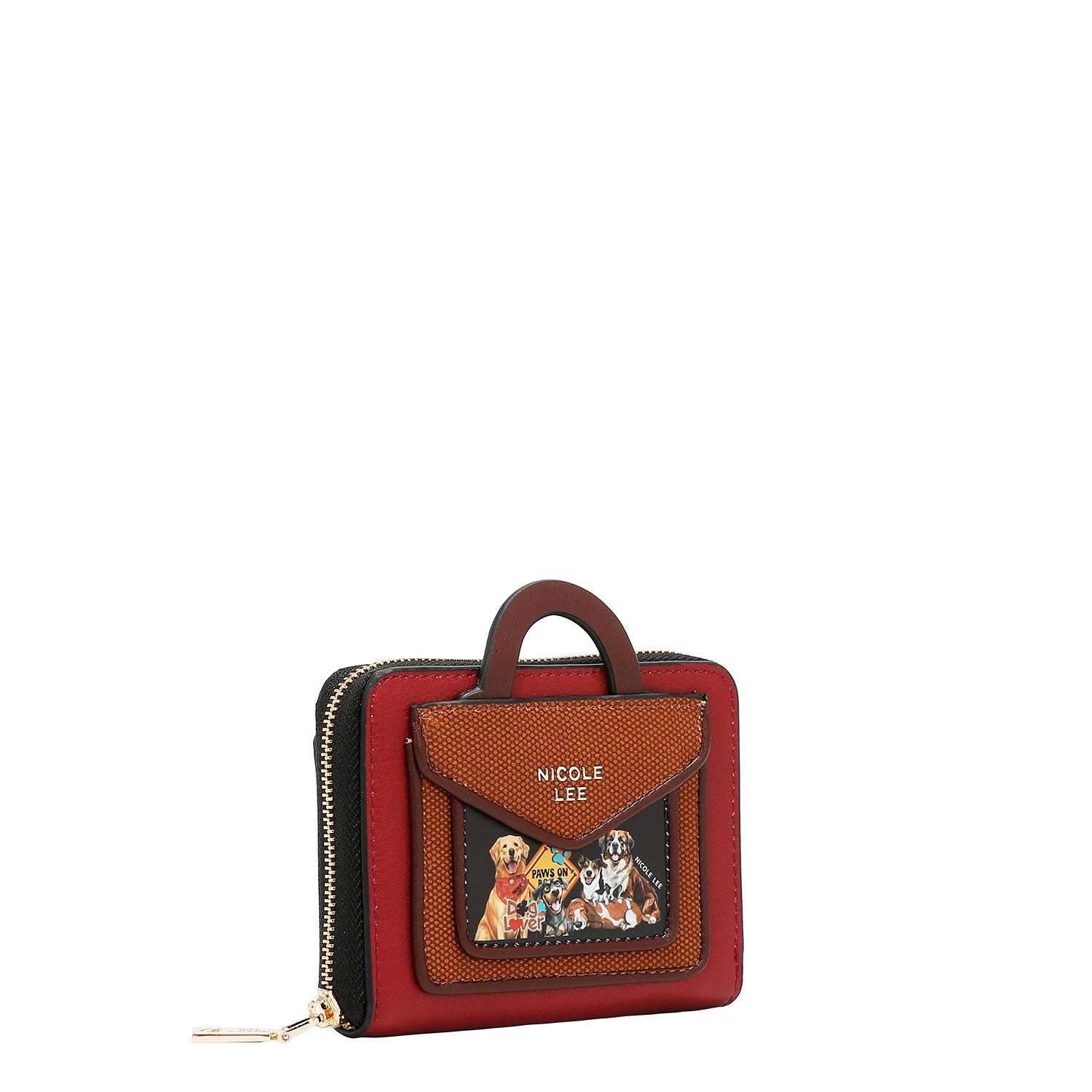 Cartera Nicole Lee compacta de cierre Print Best Smile FW25