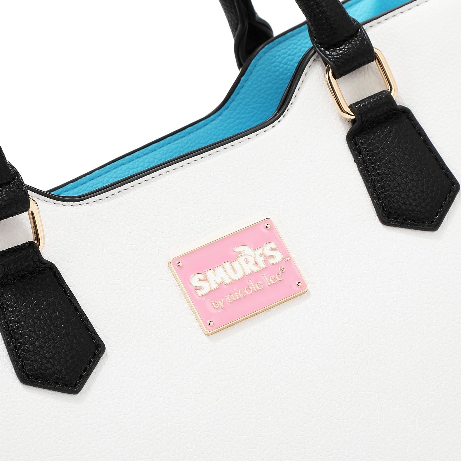 Bolsa Cuadrada Estampada Smurfs by Nicole Lee FW25