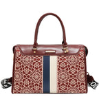 Bolsa boston Nicole Lee en corte láser y pedrería FW25