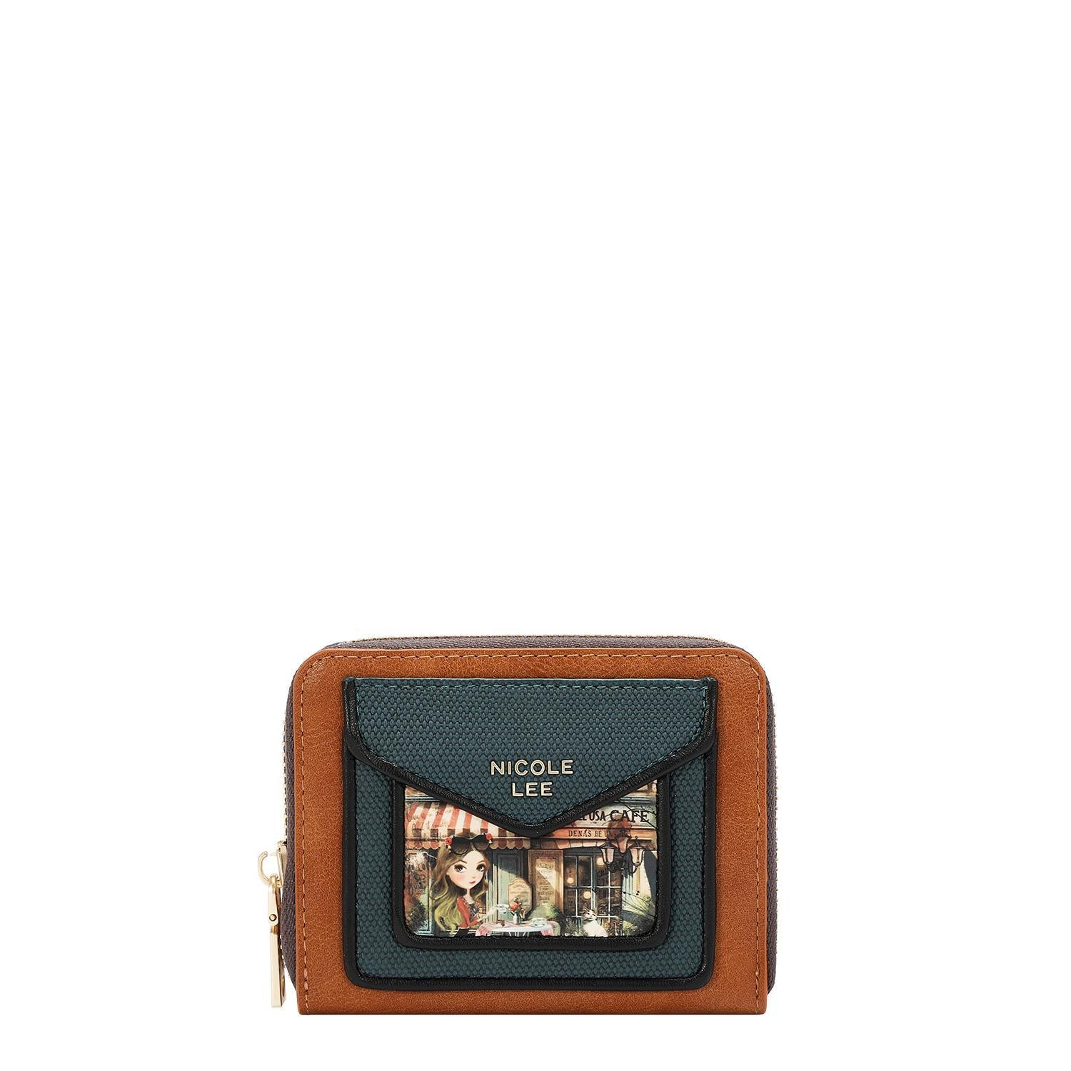 Tarjetero Nicole Lee Tipo Acordeon Print Virtual Friend SS26