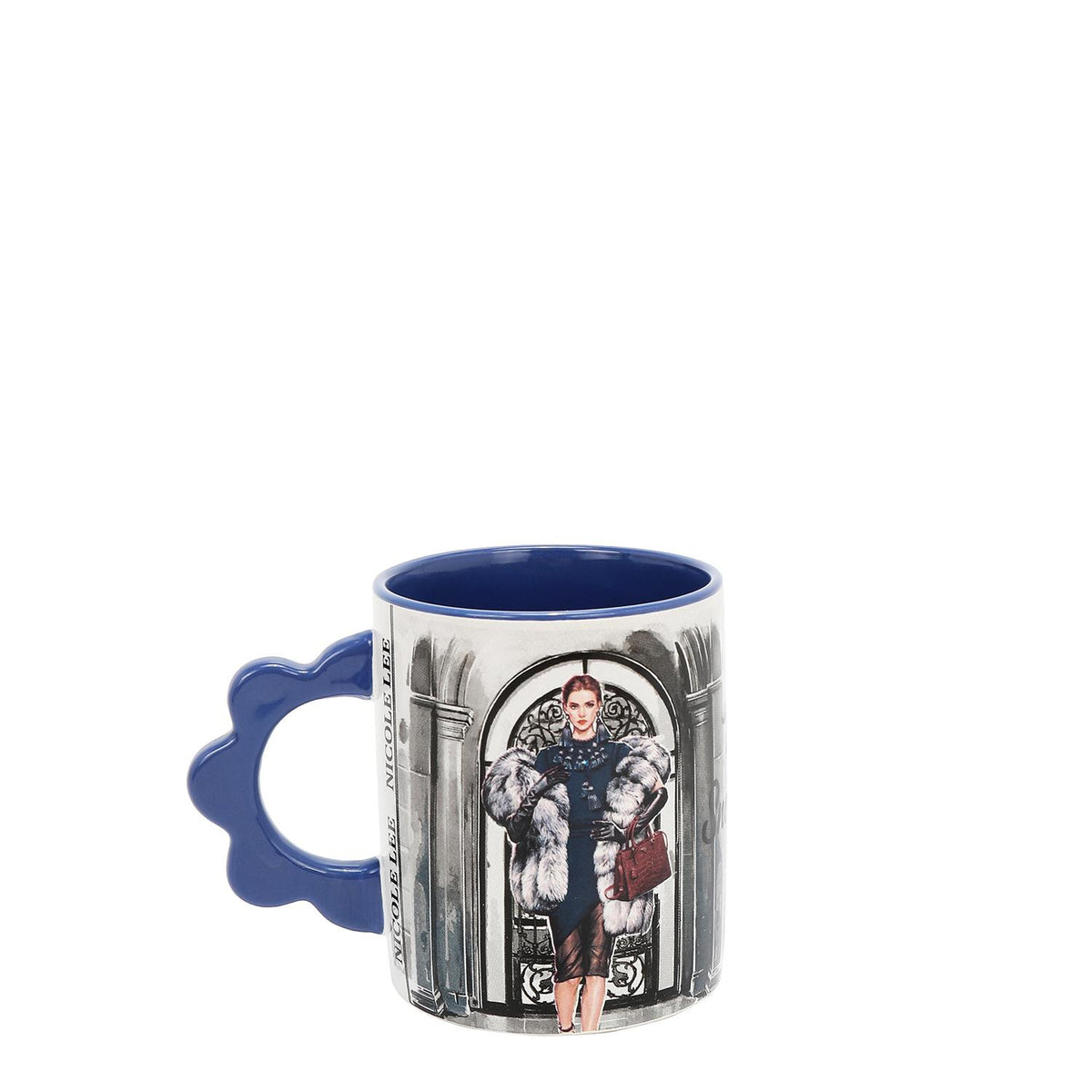 Taza Nicole Lee de Cerámica Estampada Moda Snowflake FW25