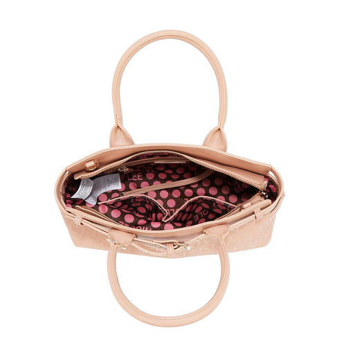 Bolsa boston Nicole Lee en relieve con monedero FW25