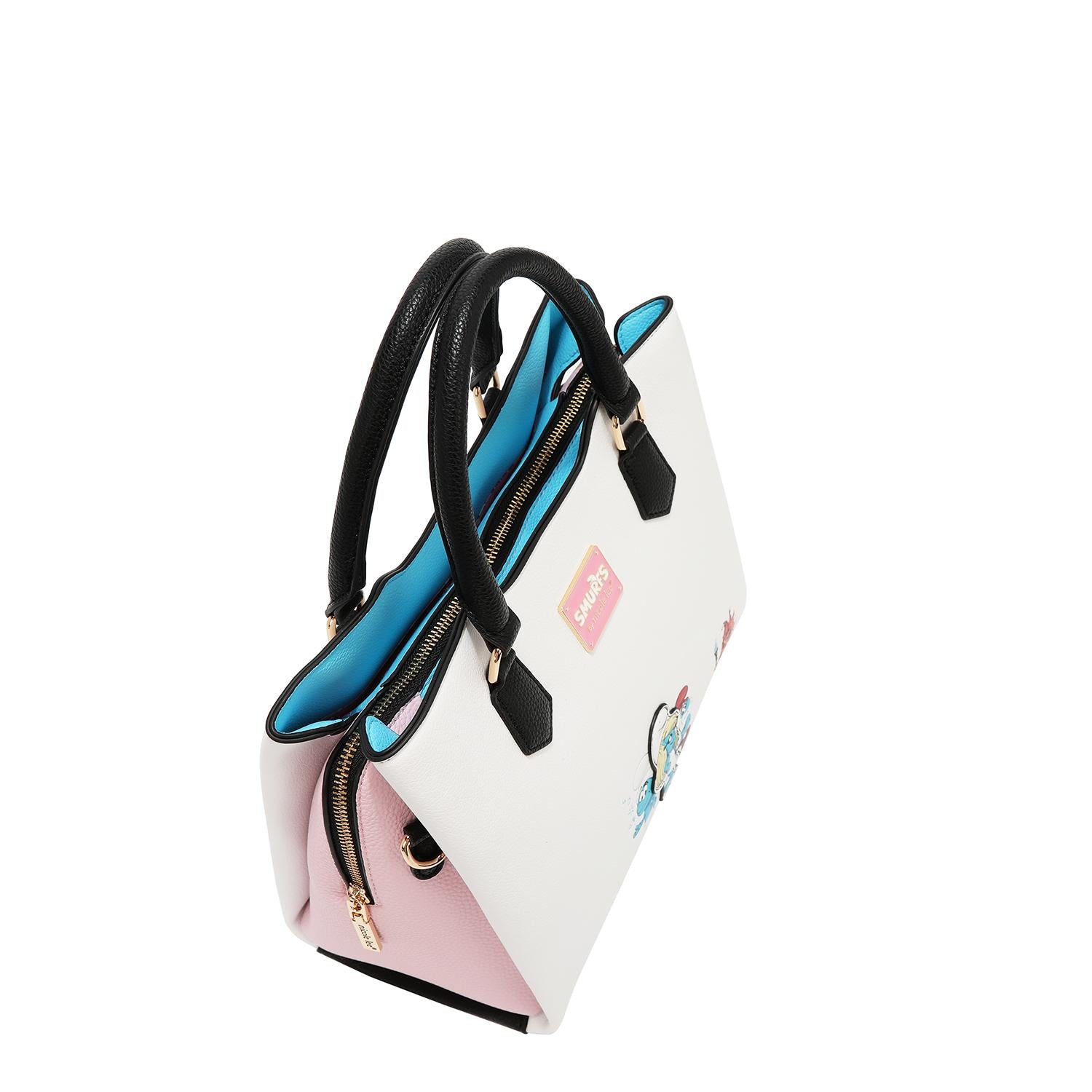 Bolsa Cuadrada Estampada Smurfs by Nicole Lee FW25
