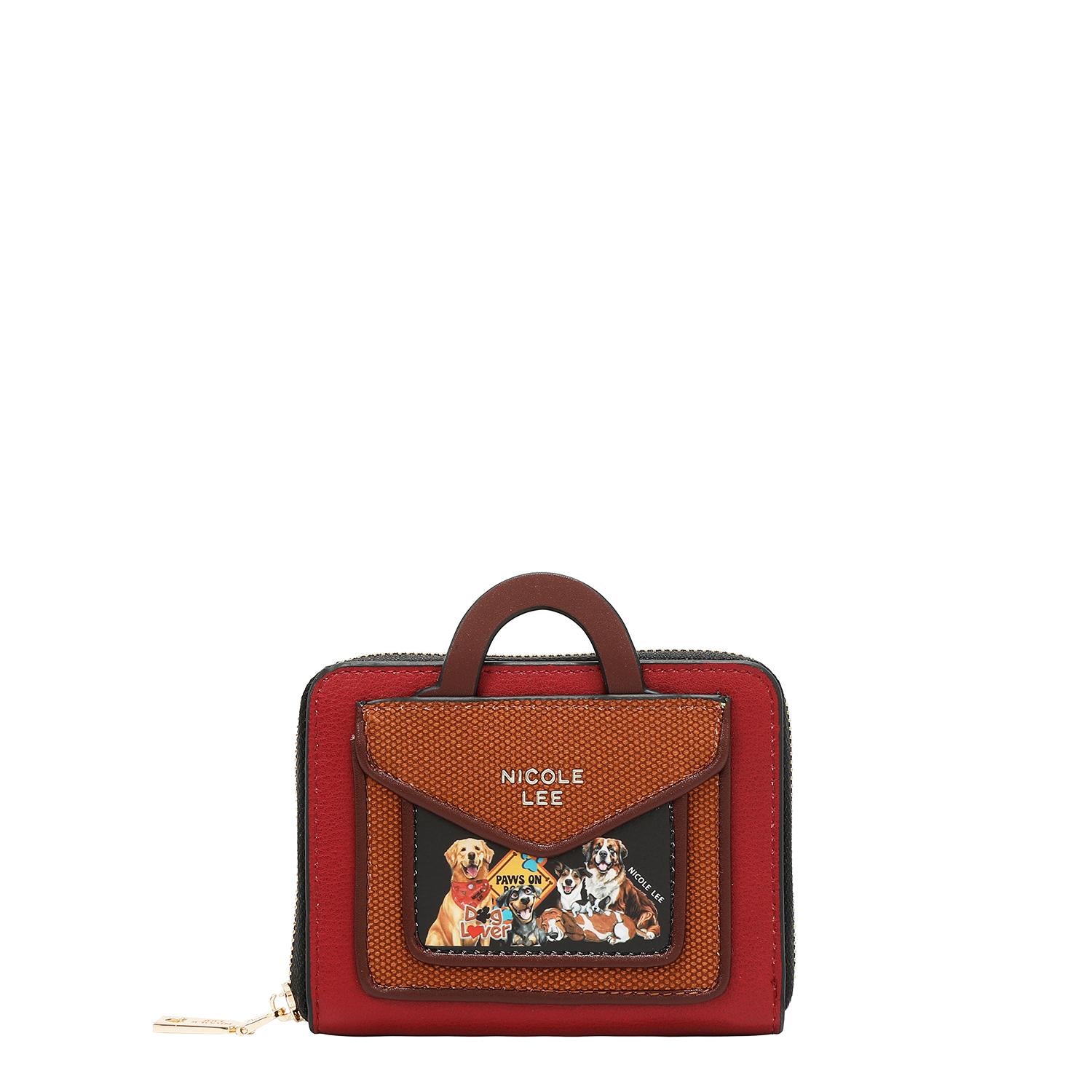 Cartera Nicole Lee compacta de cierre Print Best Smile FW25