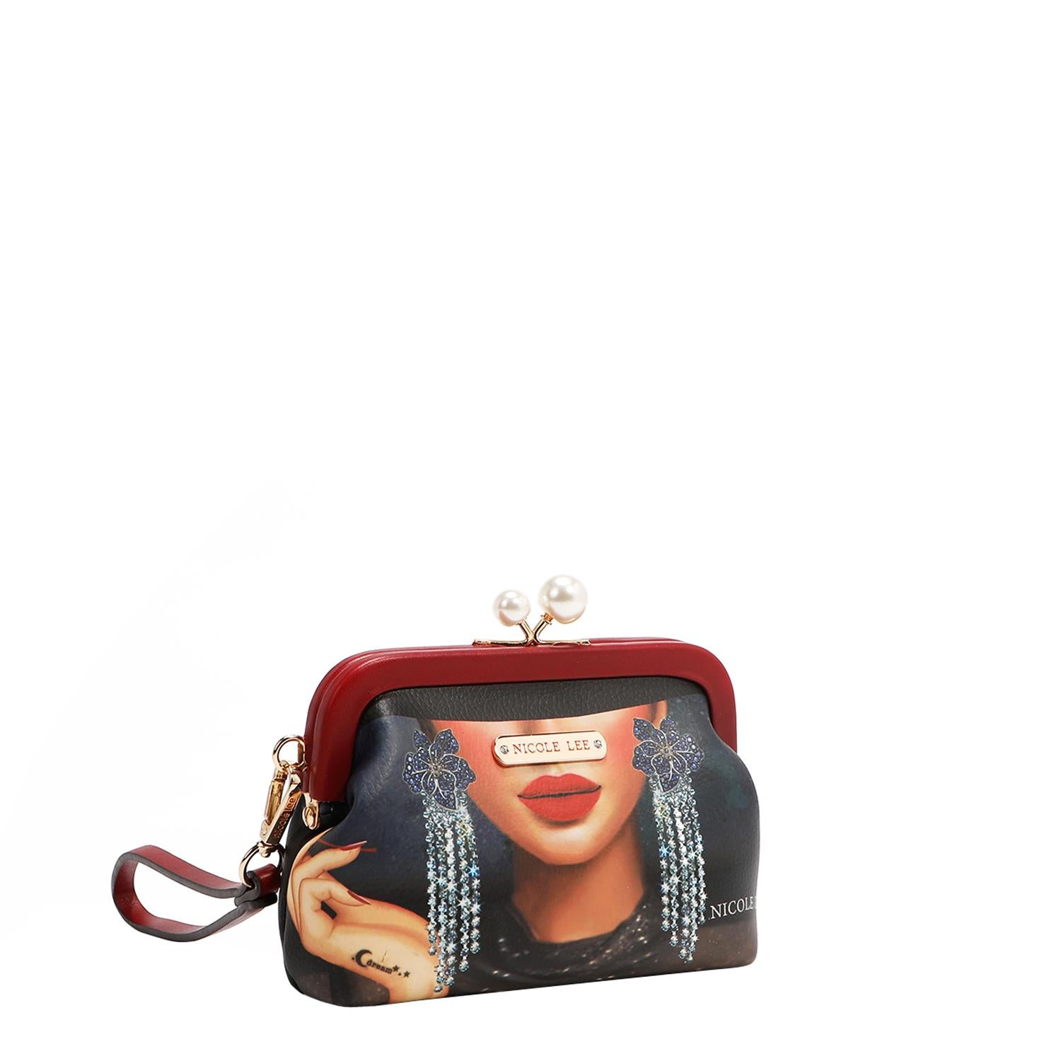 Mini Monedero Nicole Lee Con Broche Kisslock Y Correa FW25