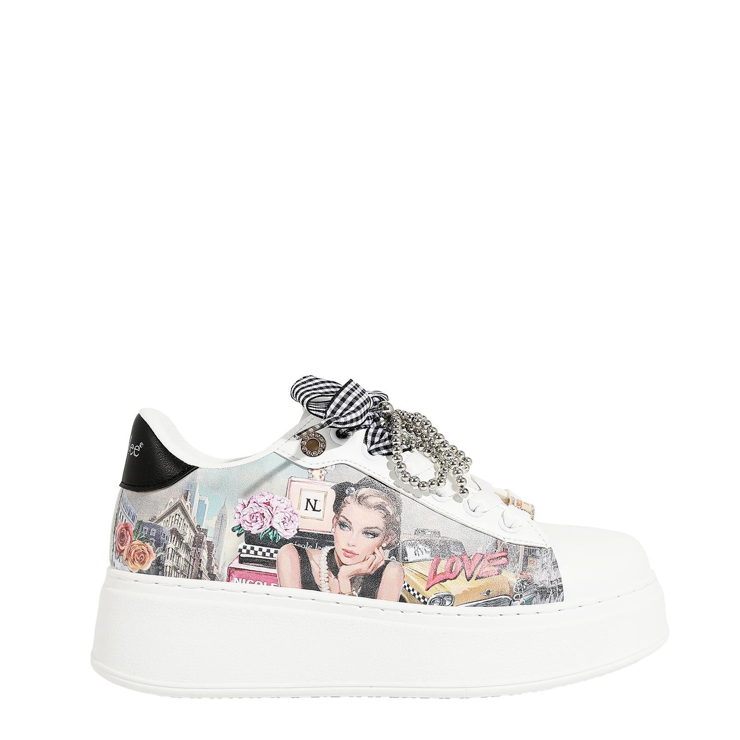 Tenis Fashion Nicole Lee Con Plataforma Sabina SS26