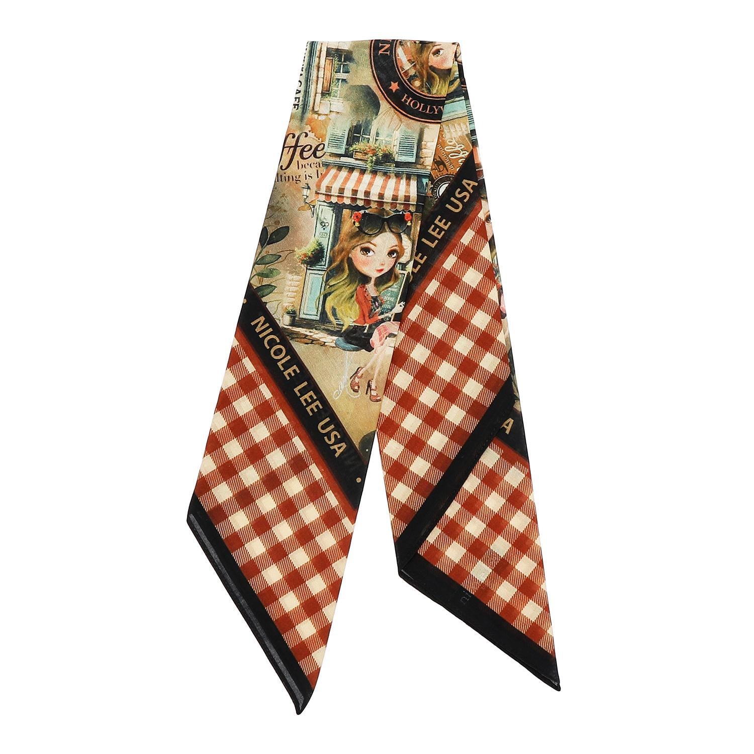 Pañuelo Cuadrado Nicole Lee Estampado Virtual Friend SS26