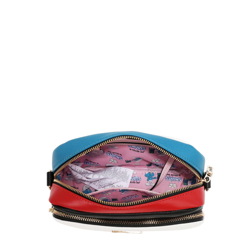 Bolsa Cruzada Estampada Smurfs by Nicole Lee FW25