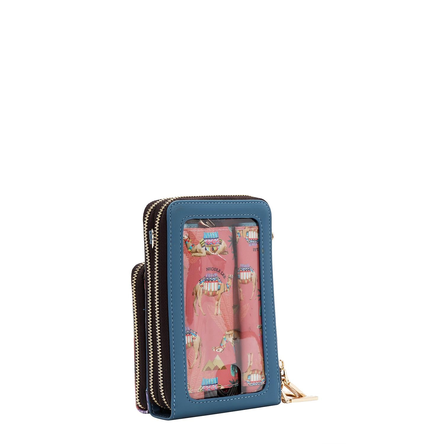 Bolsa Portacelular Nicole Lee estampada Queen Cleopatra FW25