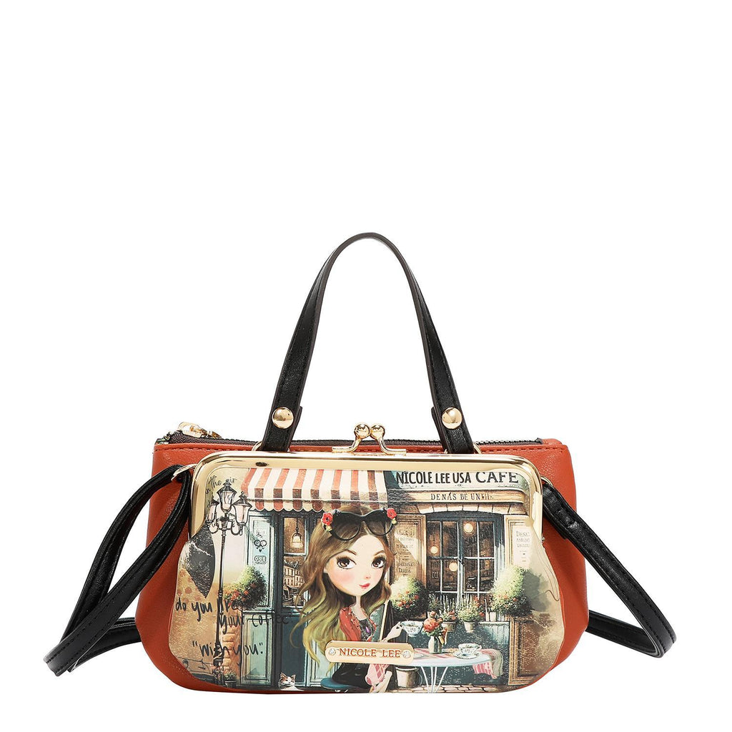 Monedero Nicole Lee Mediano Kisslock Con Asa Virtual SS26