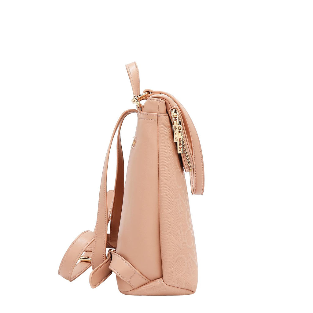 Mochila Multifuncional Nicole Lee Con Relieve FW25