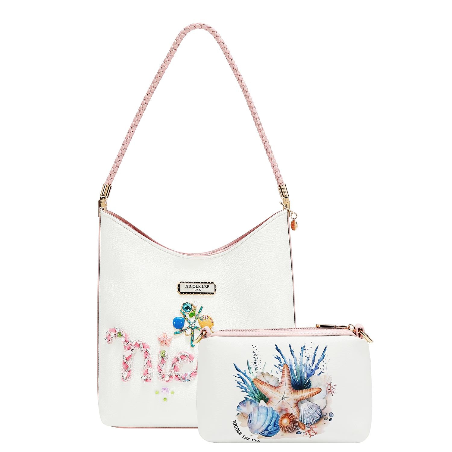 Set de 2 Piezas Nicole Lee Hobo Con Cosmetiquera Ocean SS26