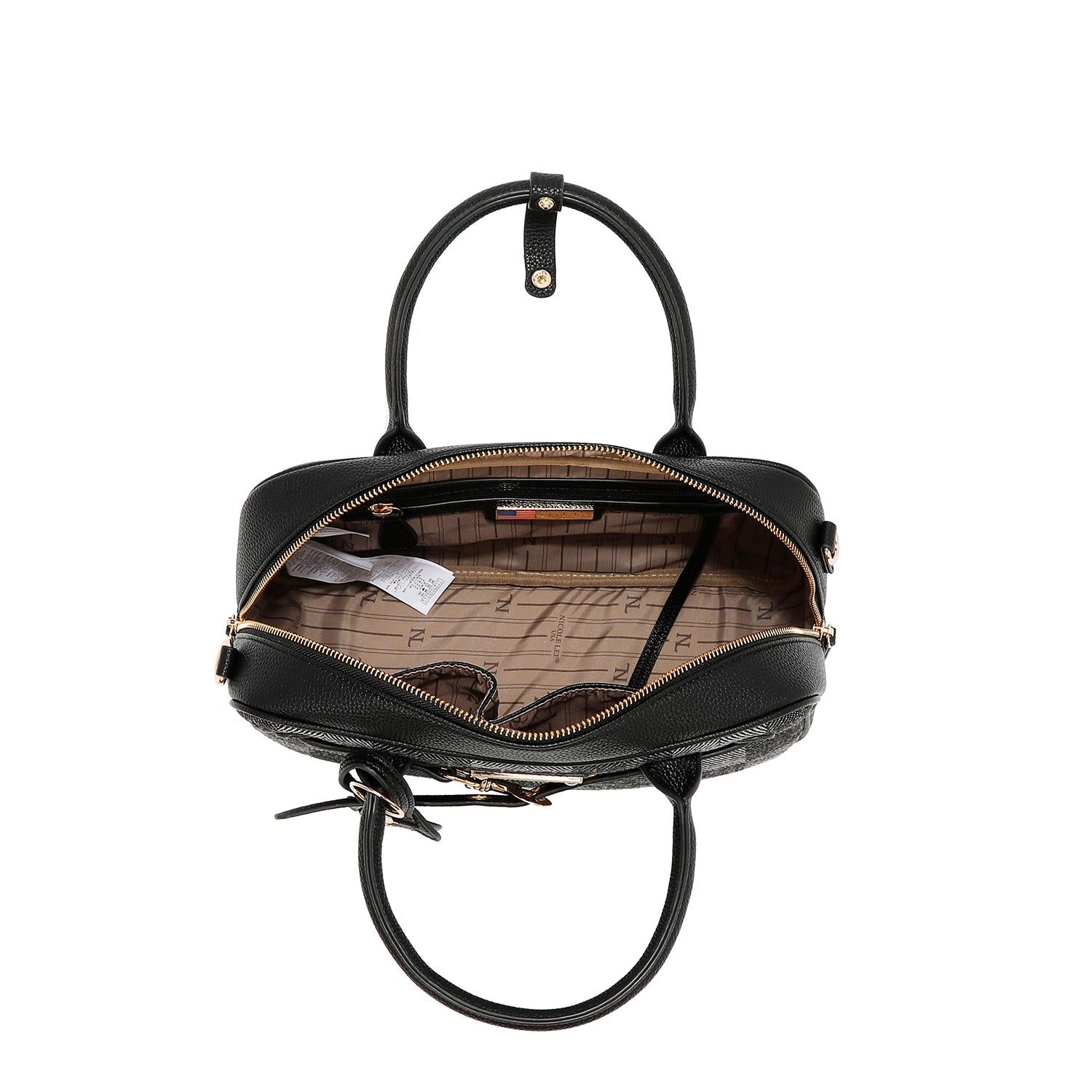 Bolsa de mano Nicole Lee estampados de cuadros FW25