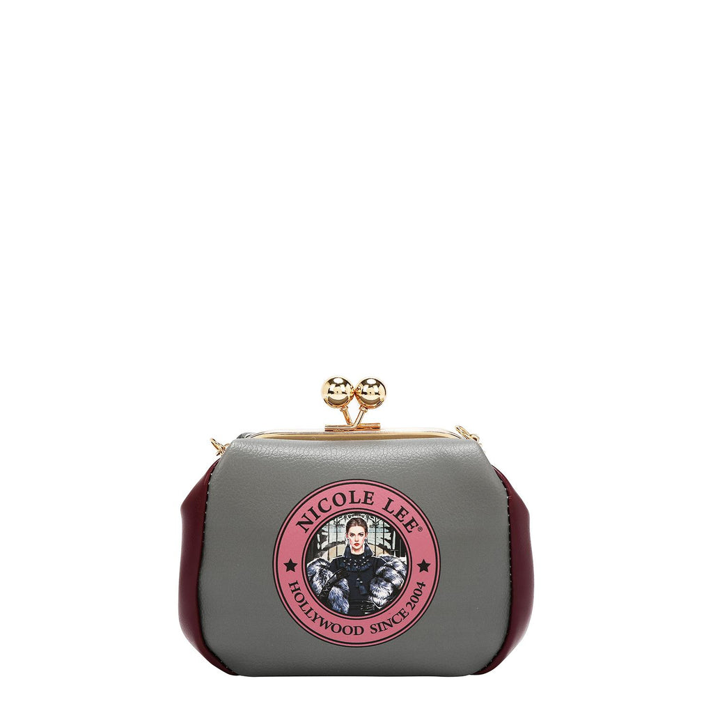 Mini bolsa con kisslock Nicole Lee Moda Snowflake FW25