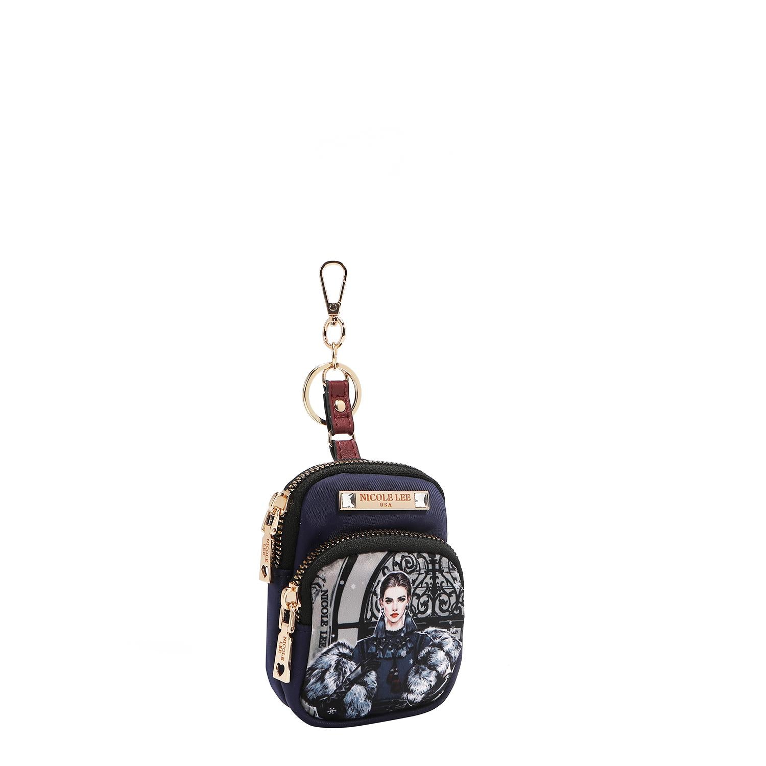 Llavero/Monedero Mini Mochila Nicole Lee Print Moda FW25