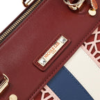 Bolsa boston Nicole Lee en corte láser y pedrería FW25