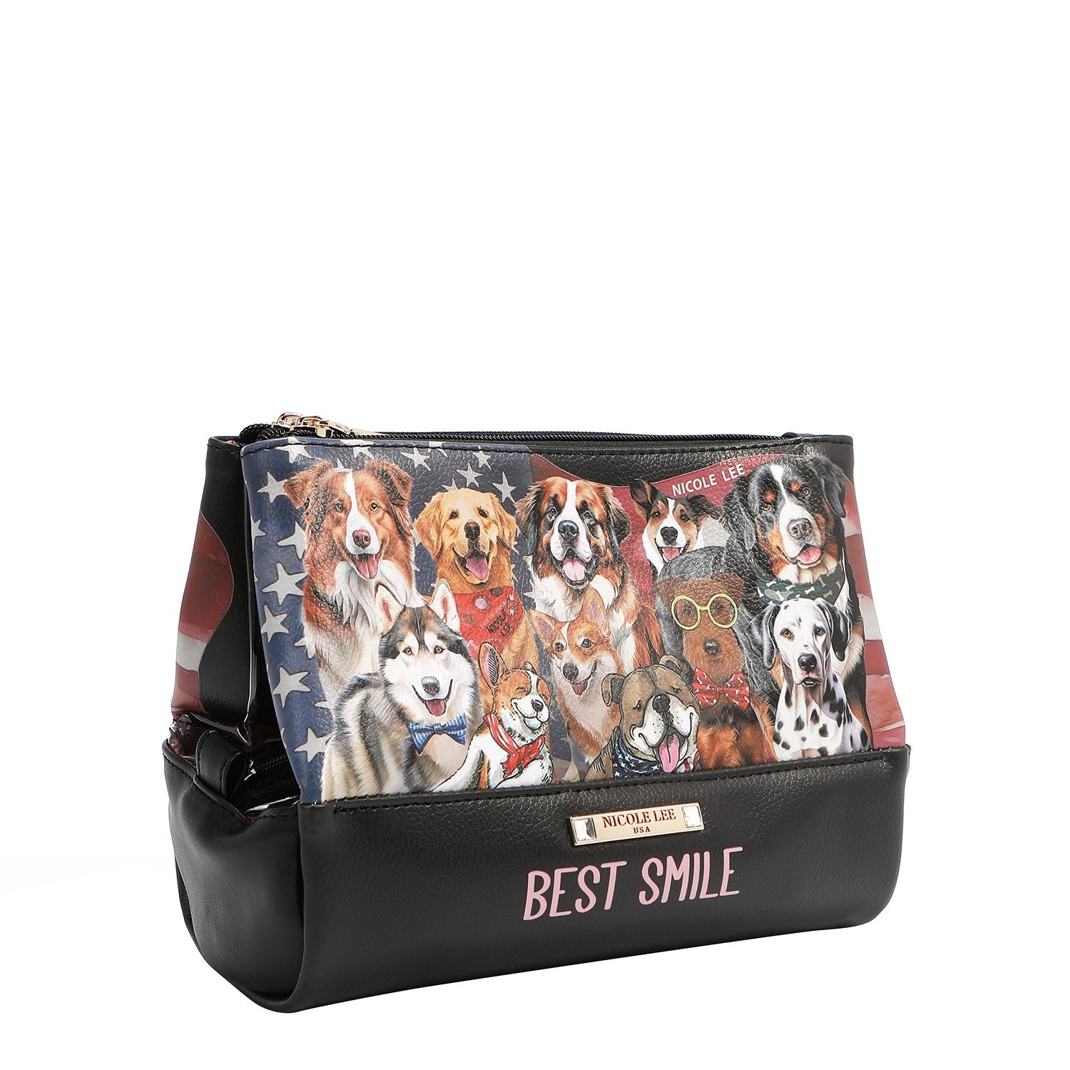Cosmetiquera Nicole Lee de tres cierres print Best FW25