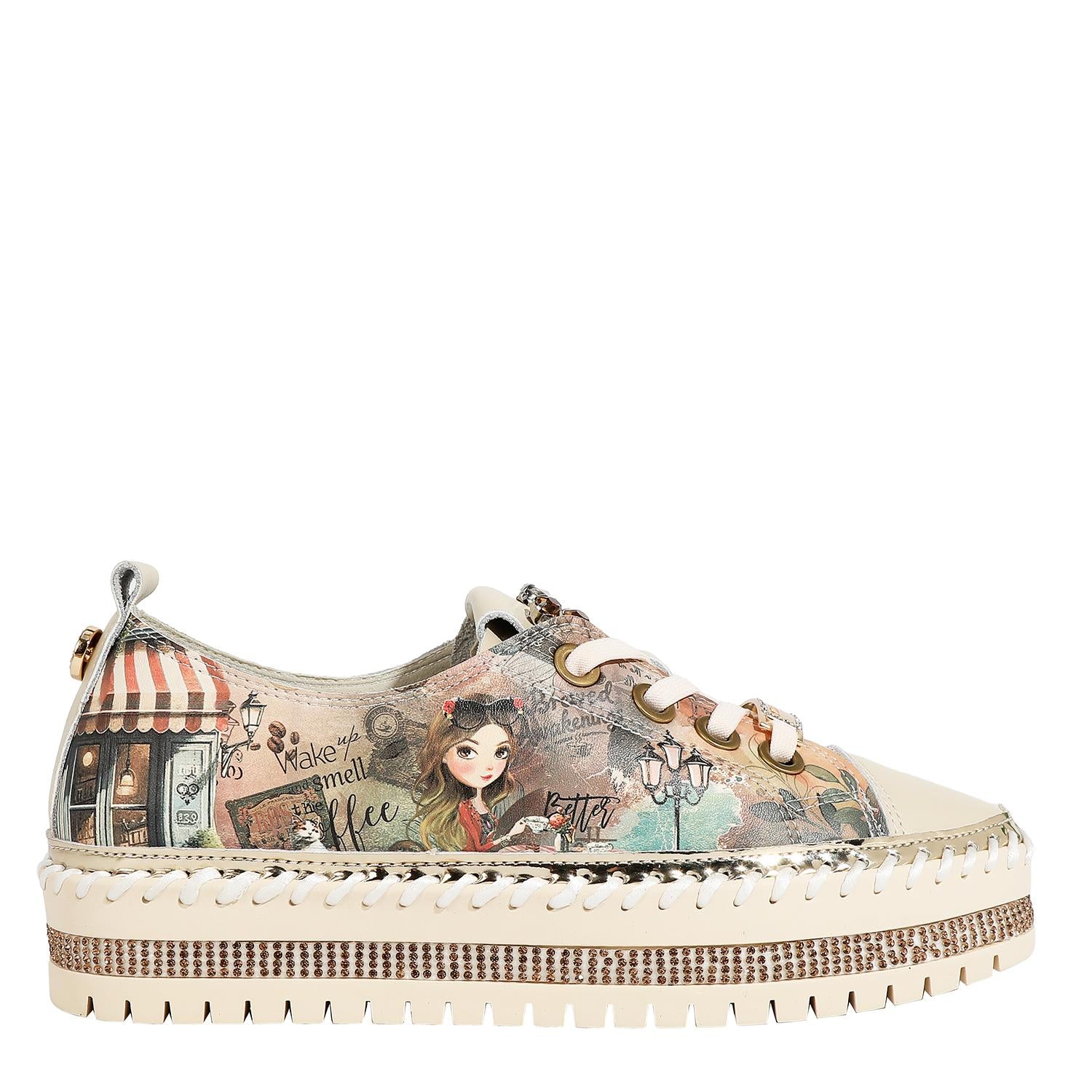 Tenis Nicole Lee  Con Suela Trenzada Virtual Friend SS26