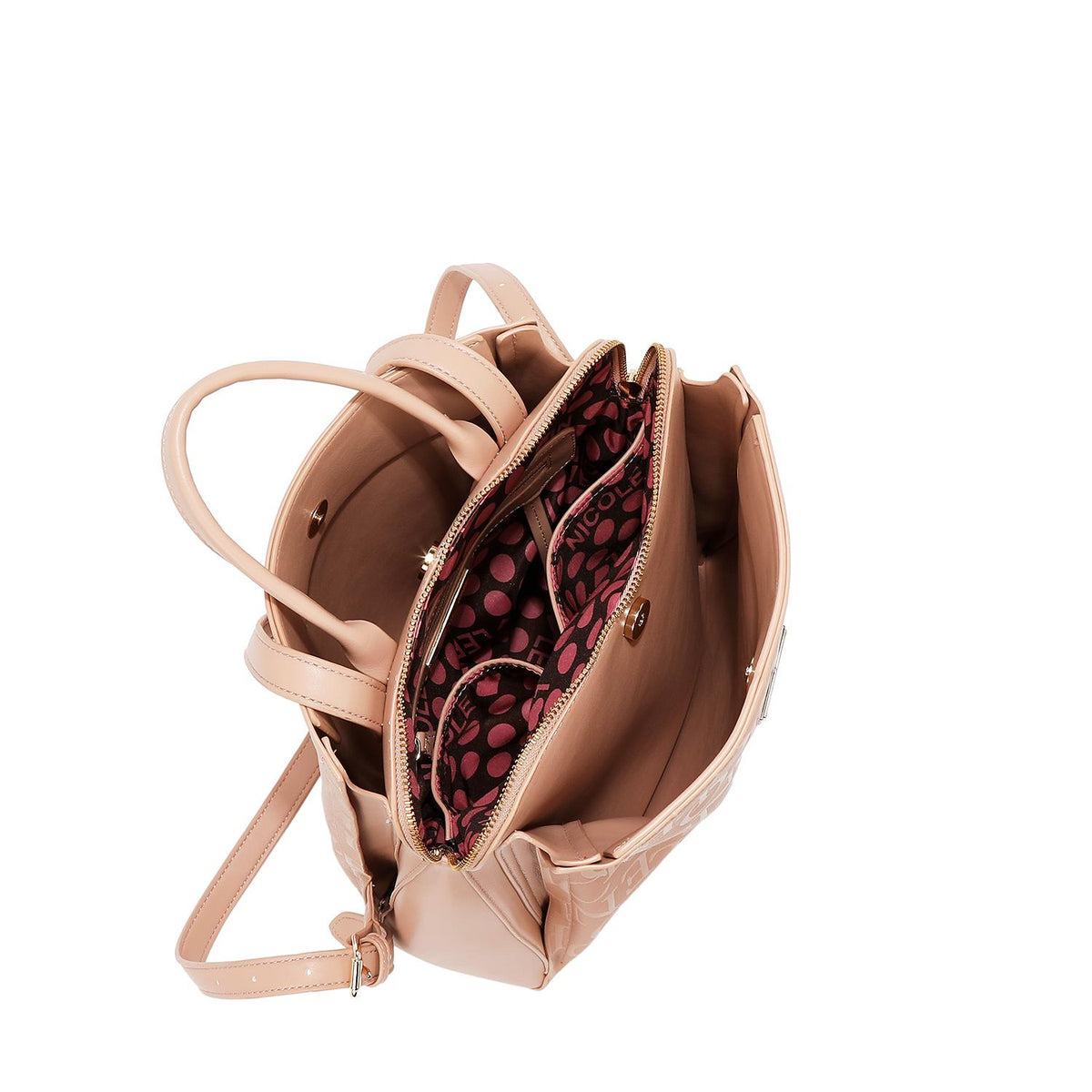 Mochila Shopper Nicole Lee Con Relieve FW25