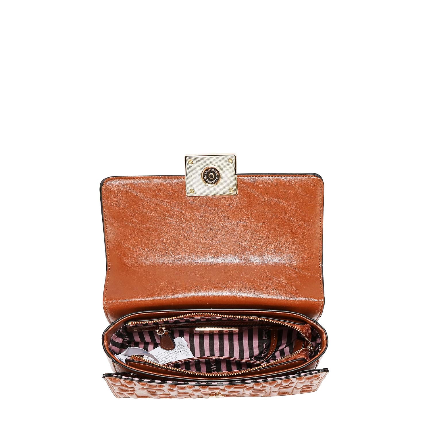 Bolsa shoulder Nicole Lee en relieve y correa de cadena FW25
