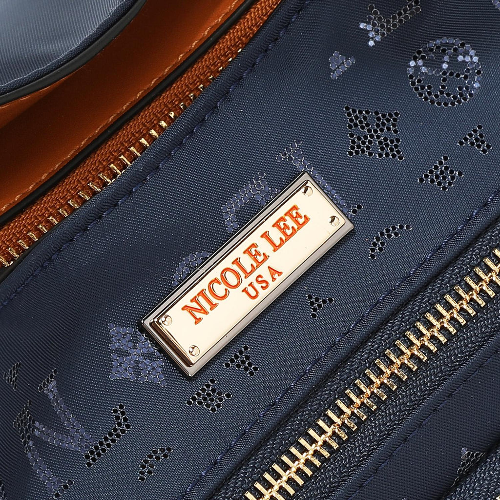 Bolsa hobo Nicole Lee de nylon holográfica FW25