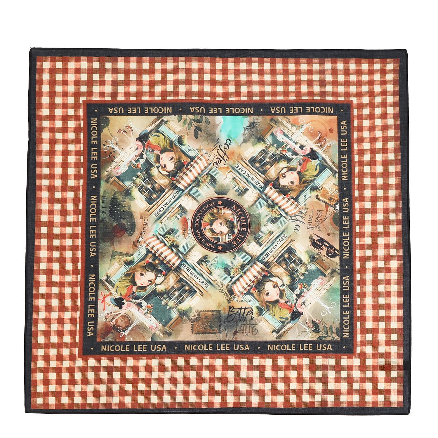 Pañuelo Cuadrado Nicole Lee Estampado Virtual Friend SS26