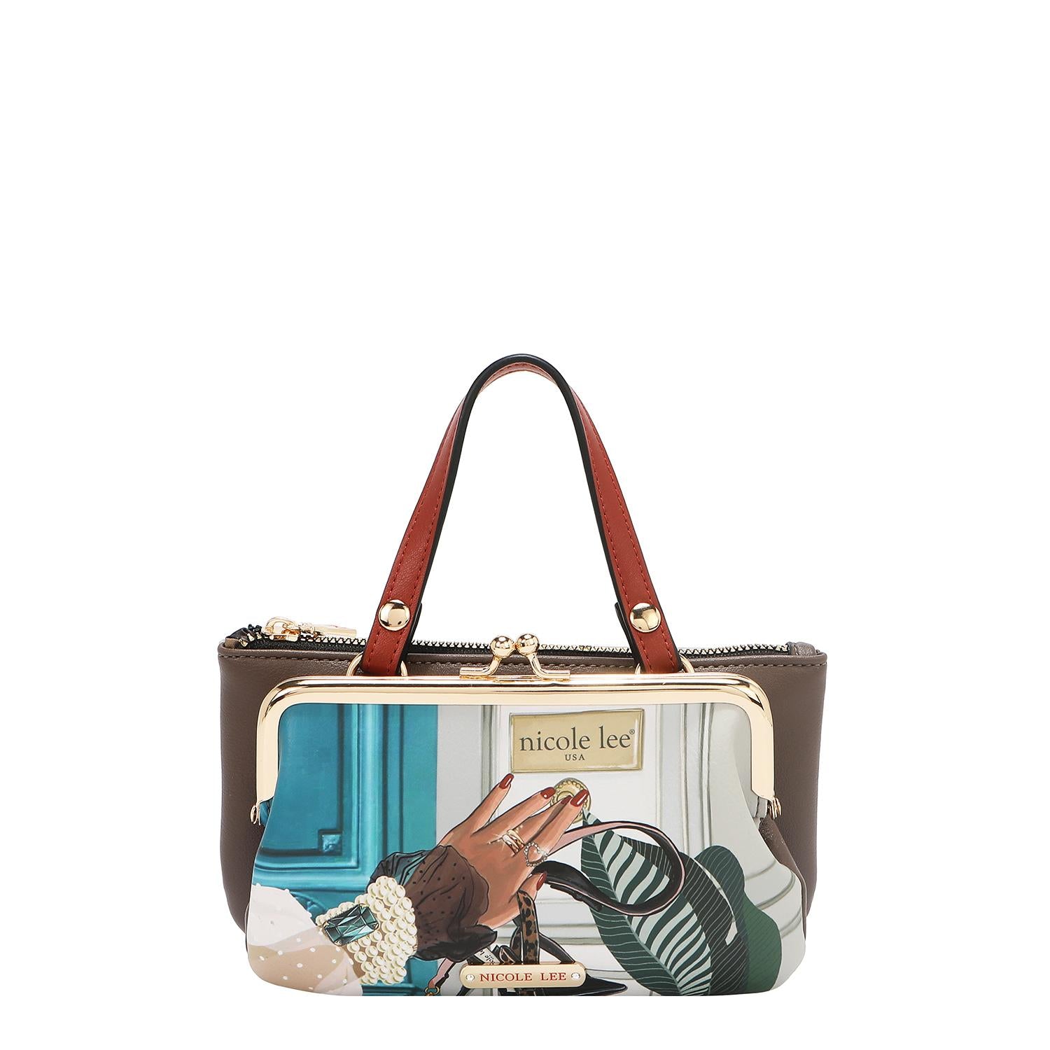 Monedero Nicole Lee Mediano Kisslock Con Asa Emotion SS26