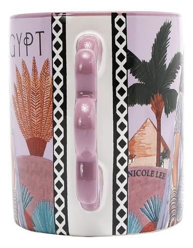 Taza Nicole Lee de Cerámica Estampada Queen Cleopatra FW25