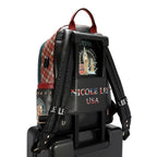 Mochila Nicole Lee Con Puerto USB Print London Eye FW26