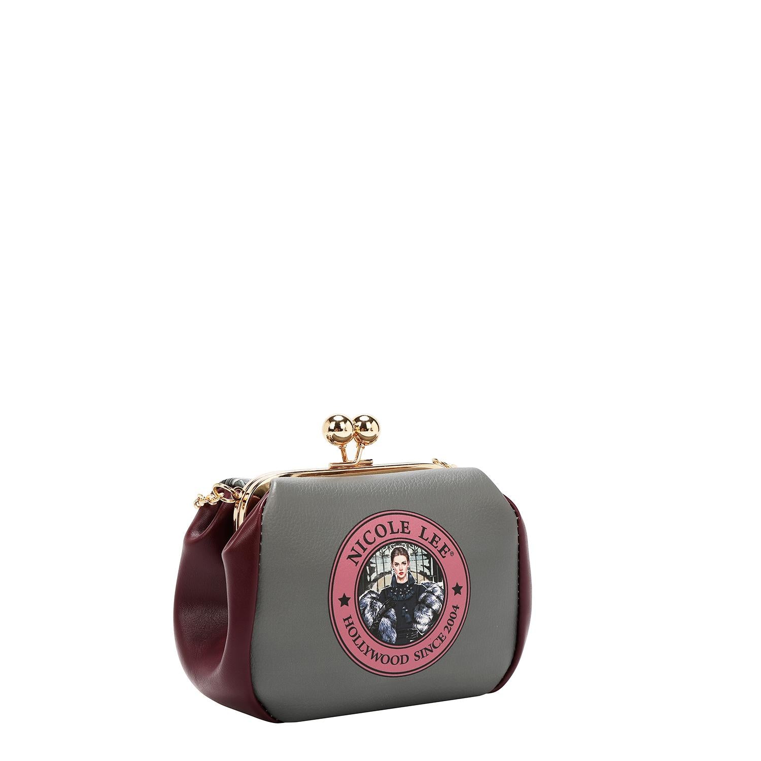 Mini bolsa con kisslock Nicole Lee Moda Snowflake FW25