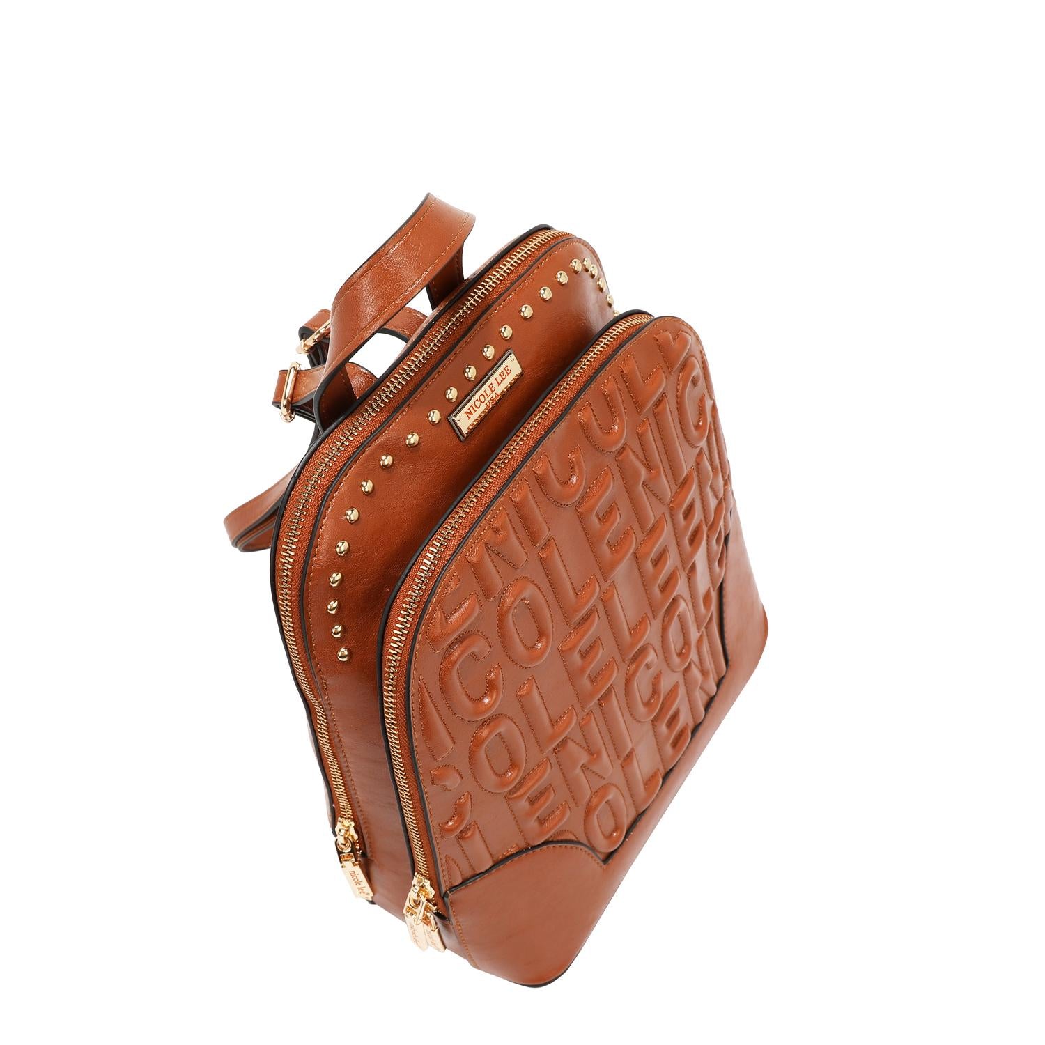 Mochila dome Nicole Lee en relieve y estoperoles FW25